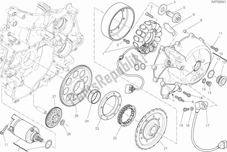 Tutte le parti per il Avviamento E Accensione Elettrici del Ducati Superbike 1299S ABS 2016